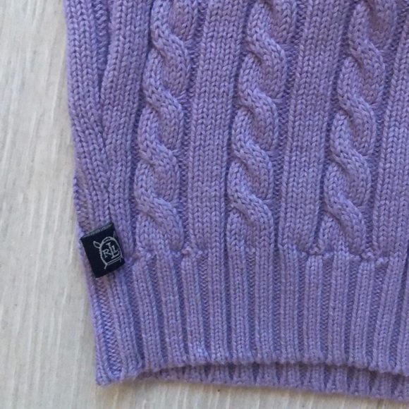 Vintage Ralph Lauren Cable Crop Top Sz L - Picture 2 of 5